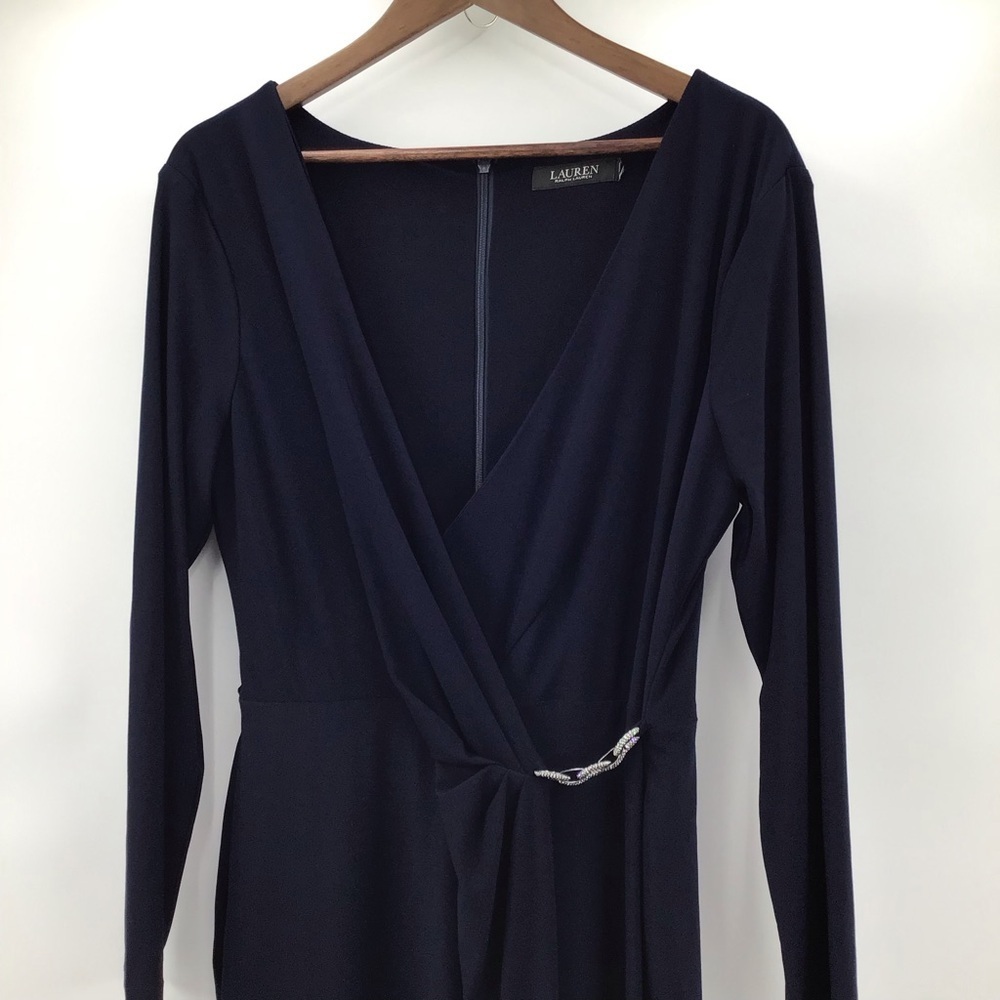 Ralph Lauren Black Label Navy Blue Long Sleeve Dress - Picture 5 of 9